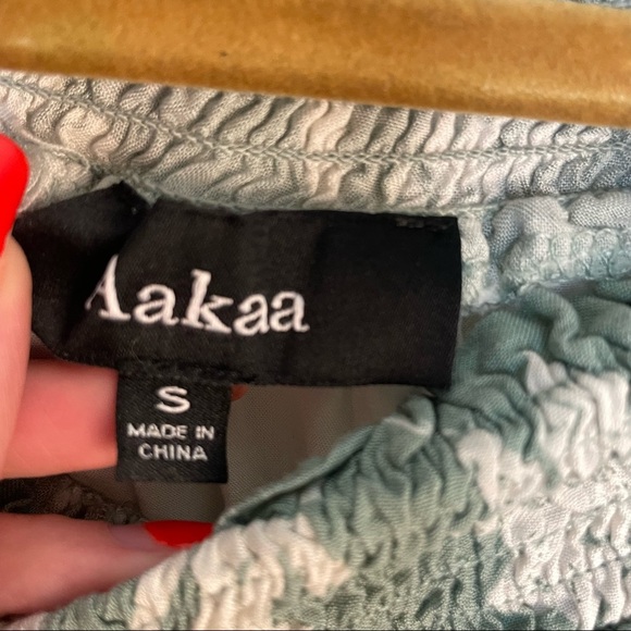 Aakaa Off The Shoulder Floral Print Shorts Romper Size S - Picture 7 of 7